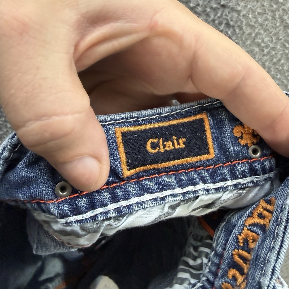 Rock Revival Shorts Womens 32 Blue Clair Easy Short Thick Stitch Distressed - Picture 10 of 13